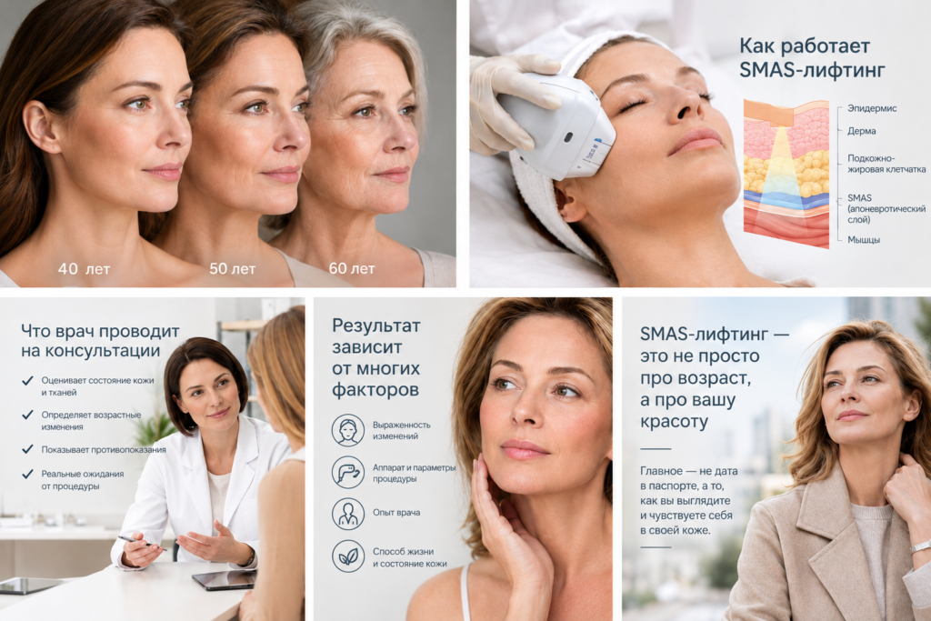 SMAS-лифтинг после 40, 50 и 60 лет: когда процедура действительно имеет смысл